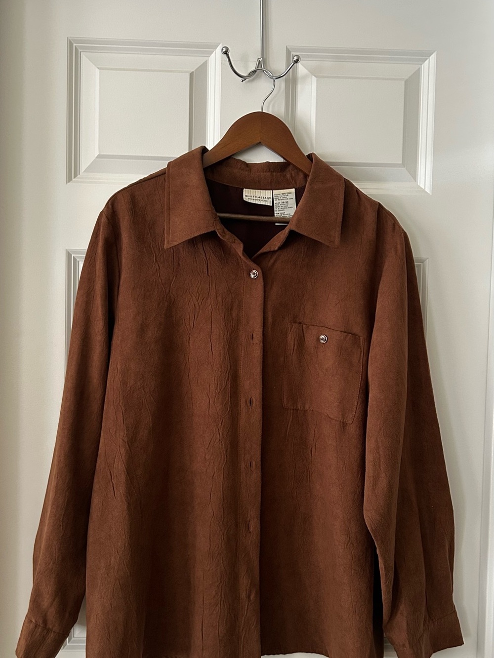 White Stag Warm Coffee Brown Button-Up Shirt